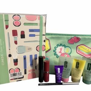 Clinique Set: Includes Kate Spade Notebook. Travel Skincare & Makeup
